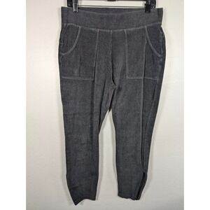 Athleta Joggers Pants Women's Size Medium Velour Velluxe Charcoal Gray 160252